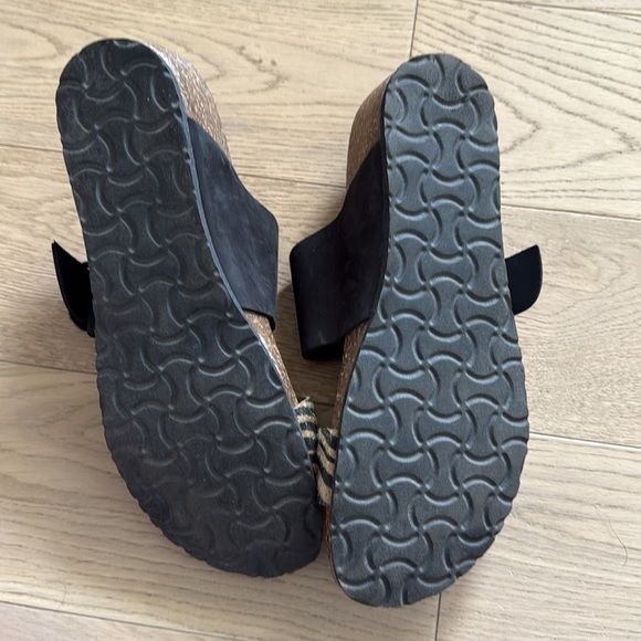 Bos & Co. lapo slide sandal - black nubuck leather Size EU 41/10 - Picture 6 of 9